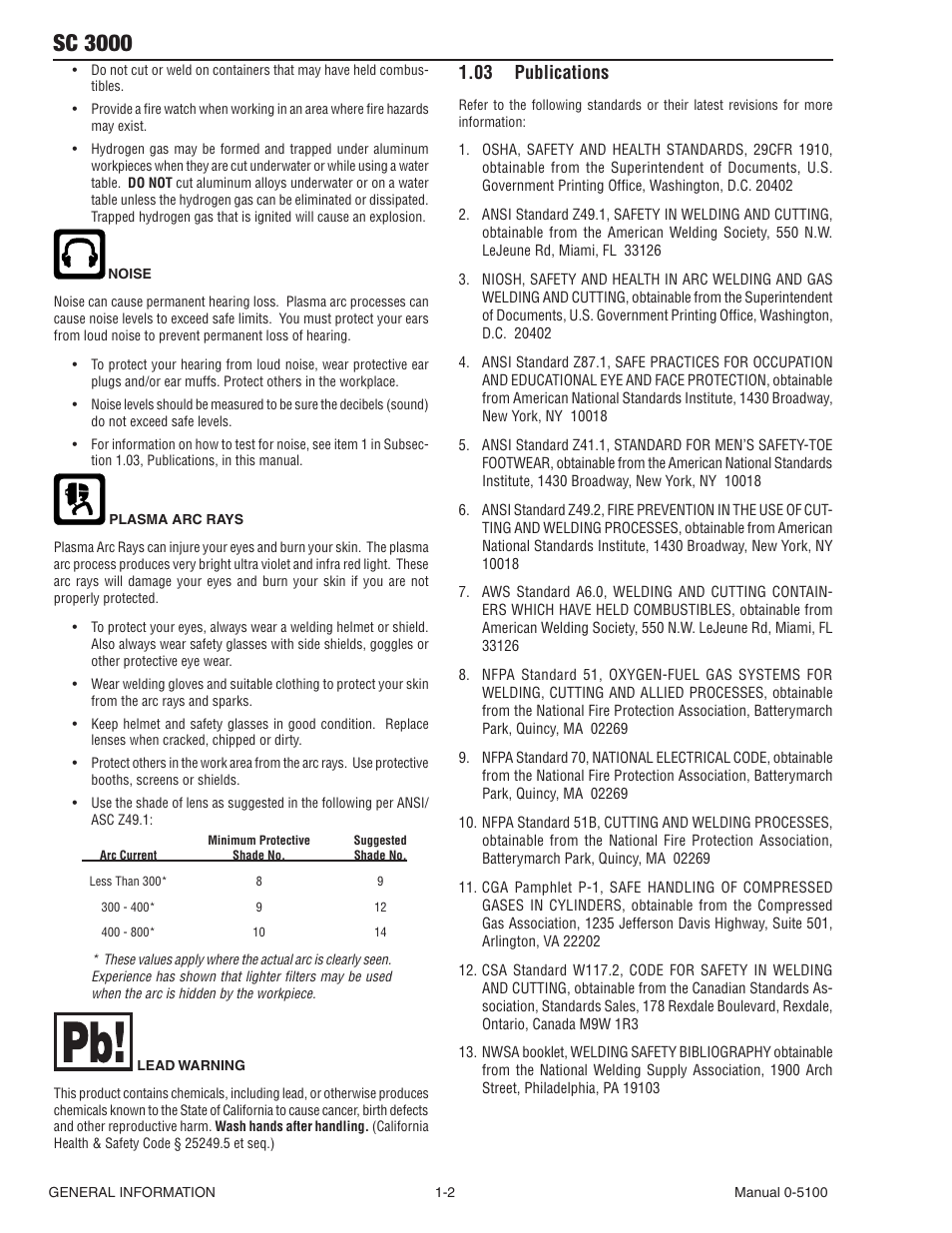 03 publications, Publications -2, Sc 3000 | Tweco SC-3000 User Manual | Page 8 / 86