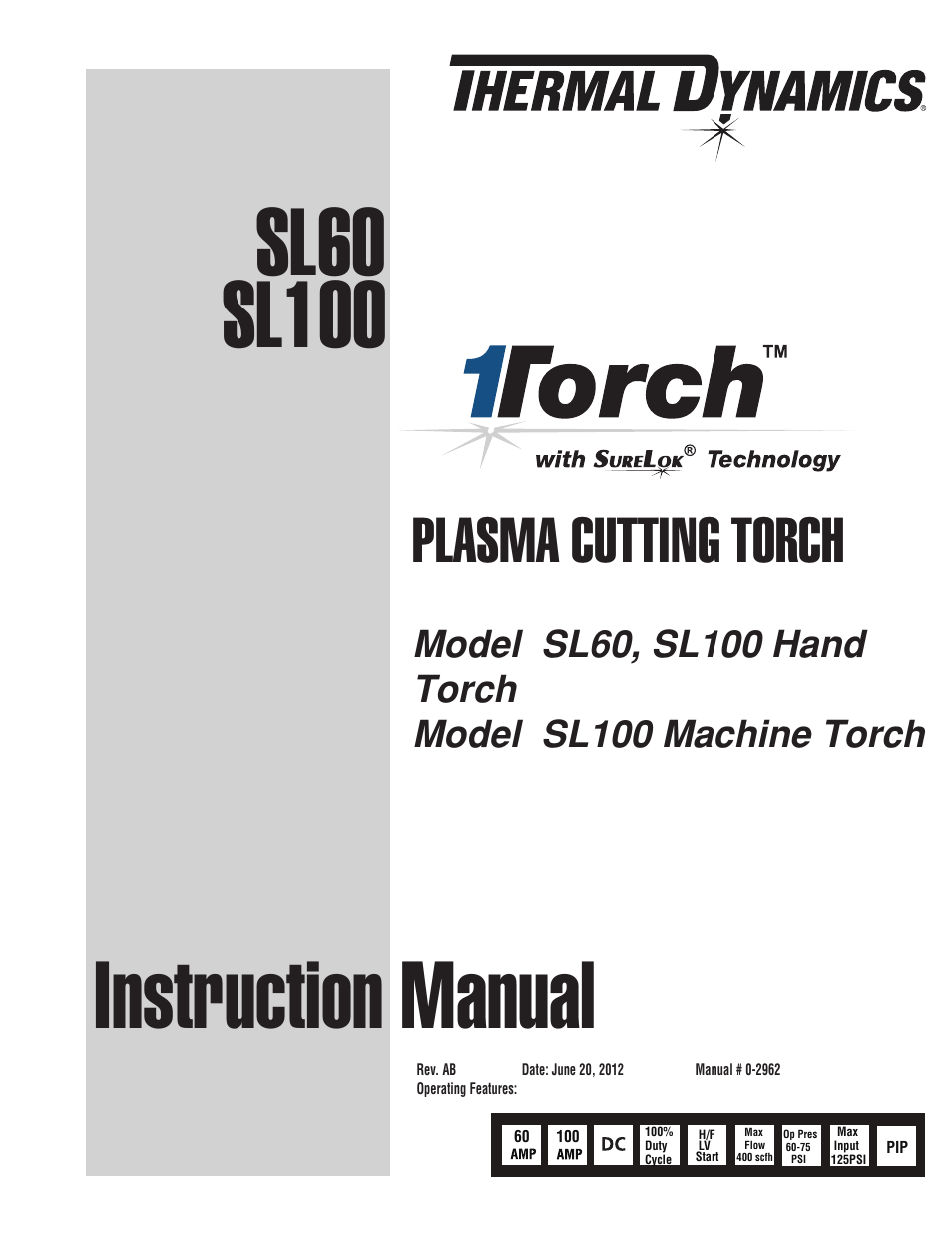Tweco SL100 User Manual | 86 pages