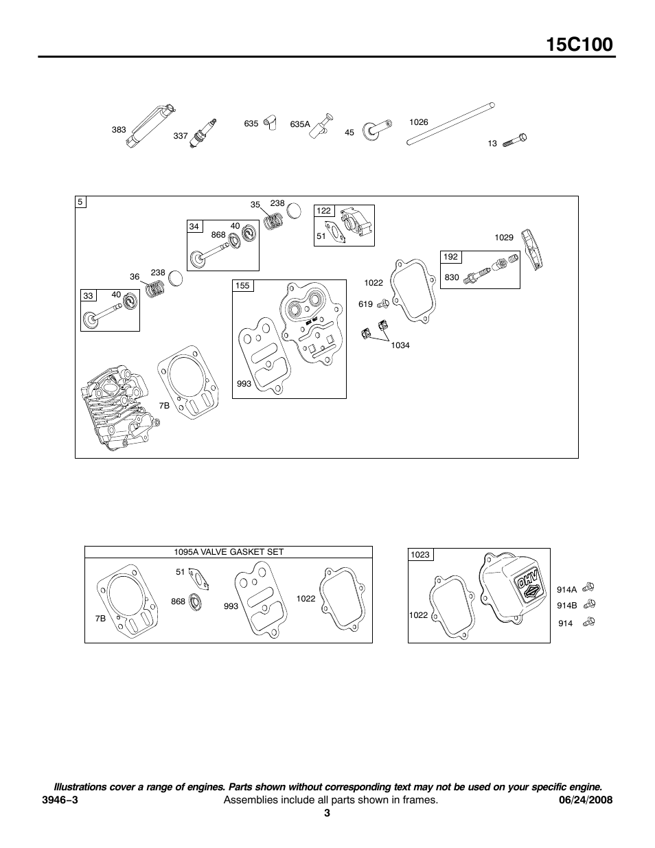 Briggs & Stratton 15C100 User Manual | Page 3 / 9