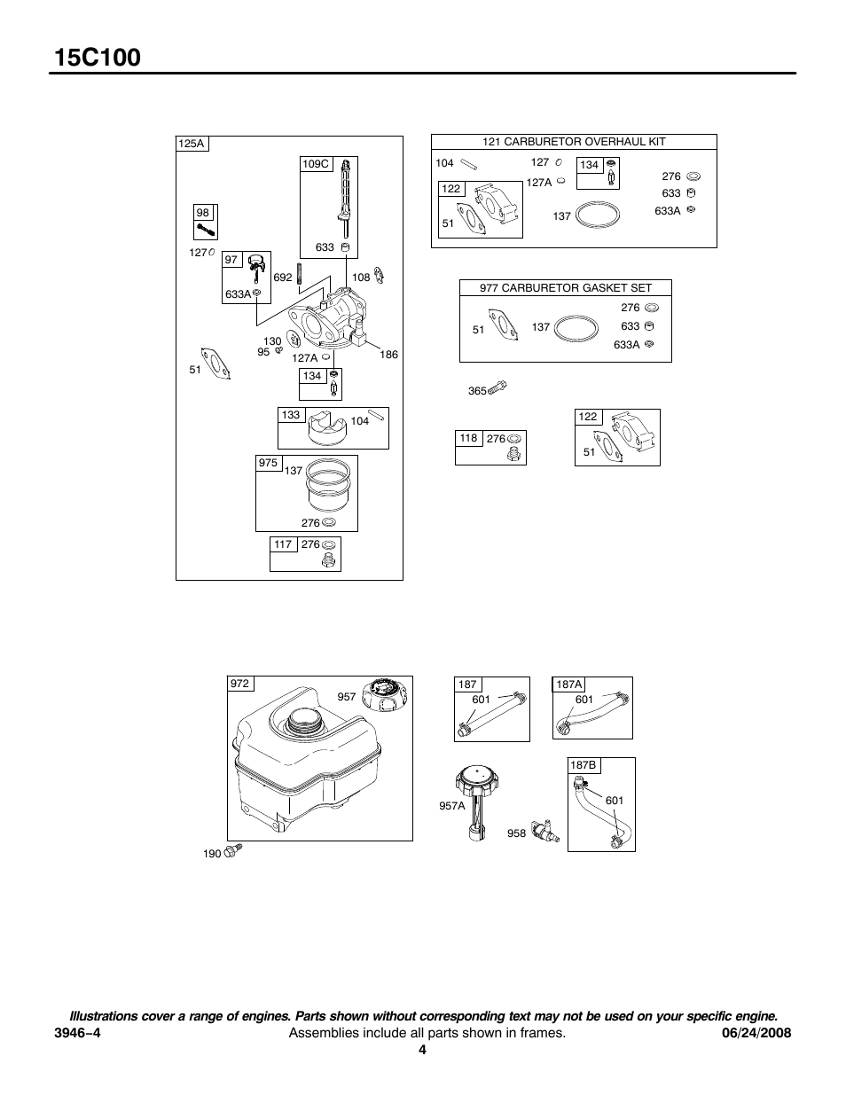 Briggs & Stratton 15C100 User Manual | Page 4 / 9