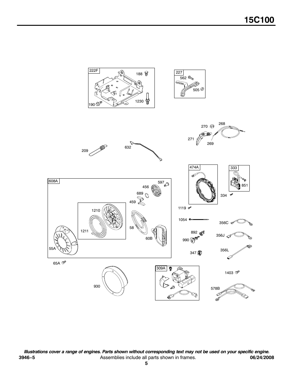 Briggs & Stratton 15C100 User Manual | Page 5 / 9