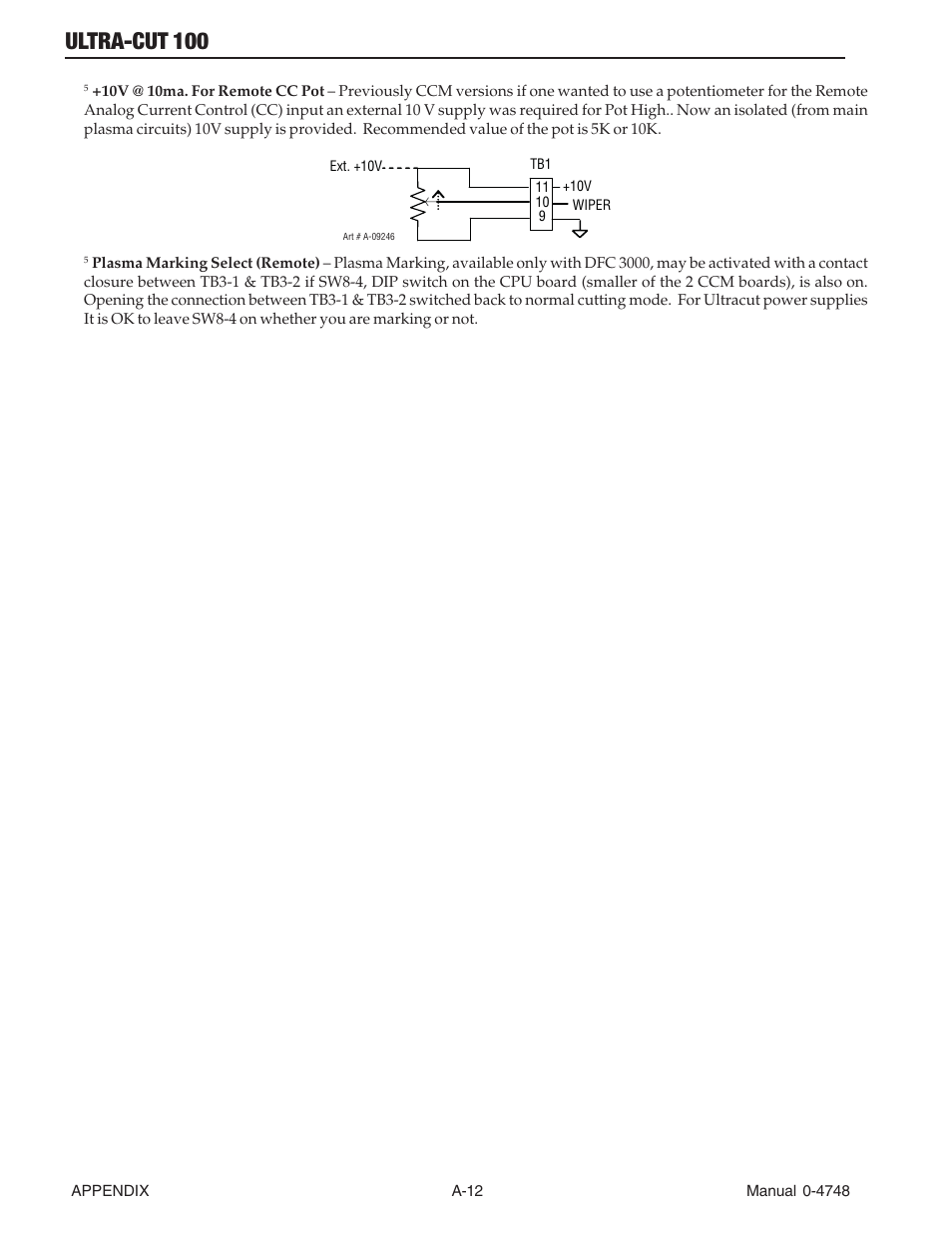 Ultra-cut 100 | Tweco 100 Ultra-Cut User Manual | Page 132 / 164