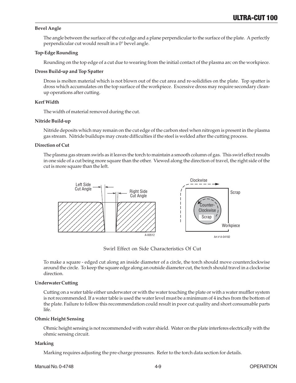 Ultra-cut 100 | Tweco 100 Ultra-Cut User Manual | Page 75 / 164