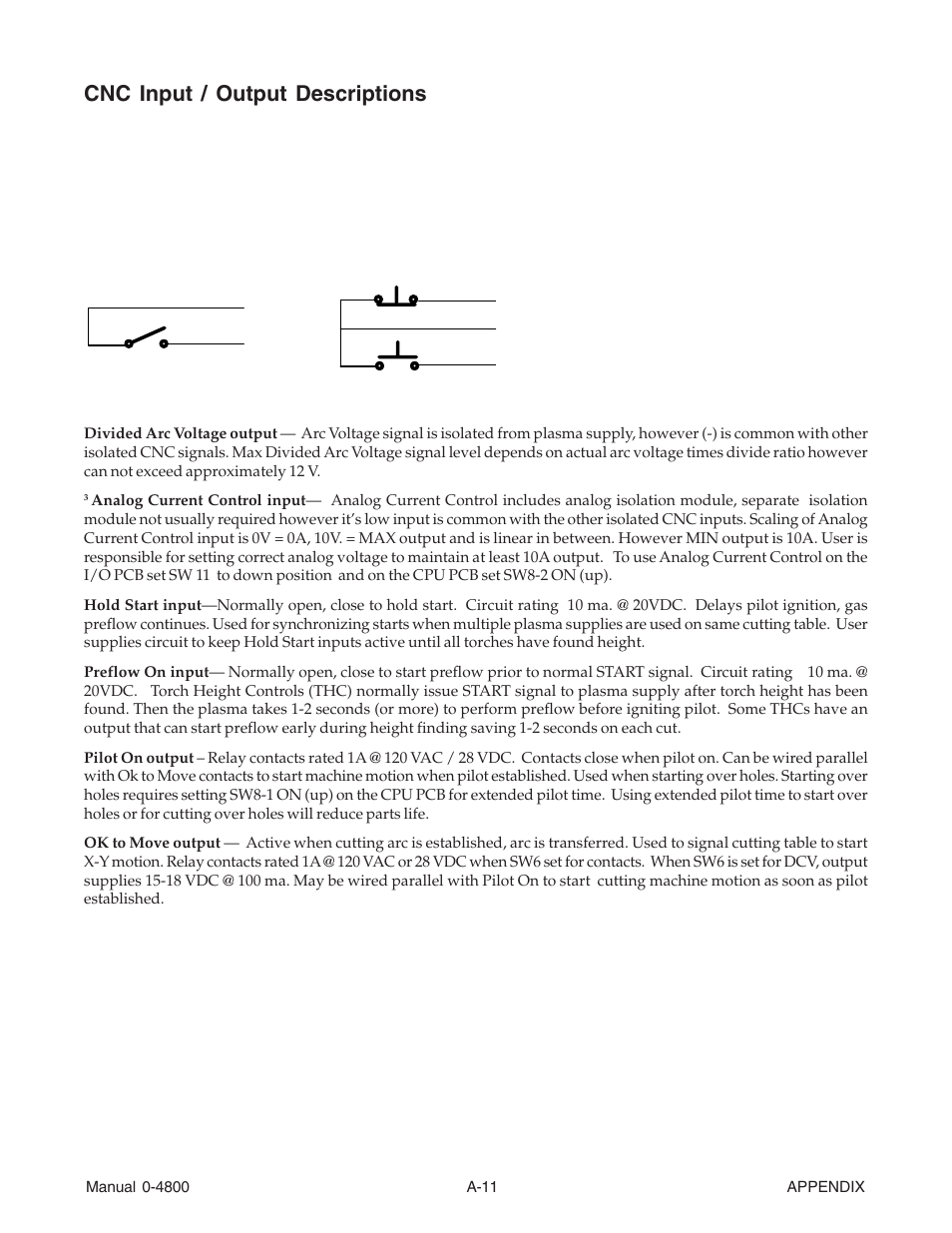 Cnc input / output descriptions | Tweco 150 Ultra-Cut User Manual | Page 131 / 148