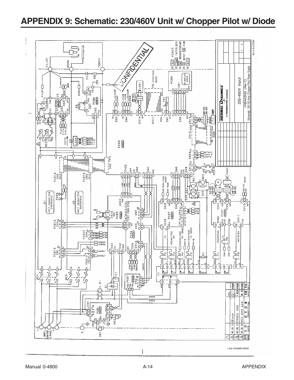 460v input | Tweco 150 Ultra-Cut User Manual | Page 134 / 148