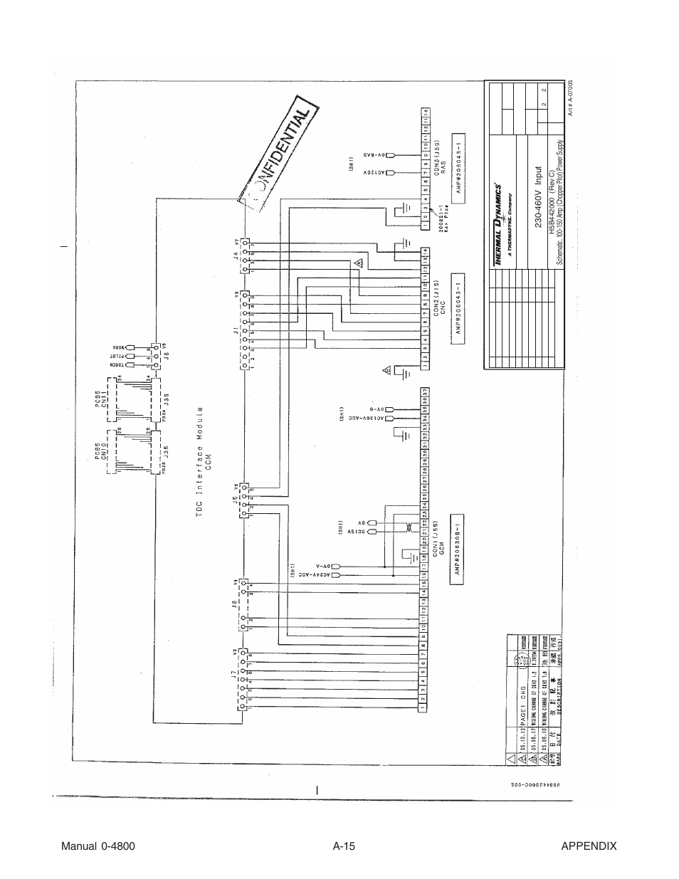 460v input | Tweco 150 Ultra-Cut User Manual | Page 135 / 148