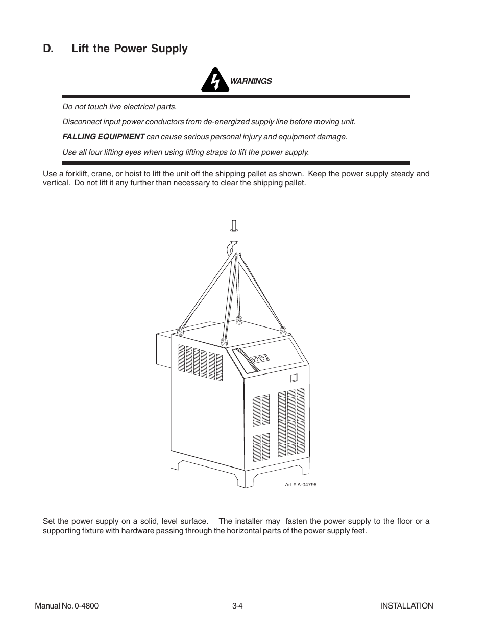 D. lift the power supply | Tweco 150 Ultra-Cut User Manual | Page 26 / 148
