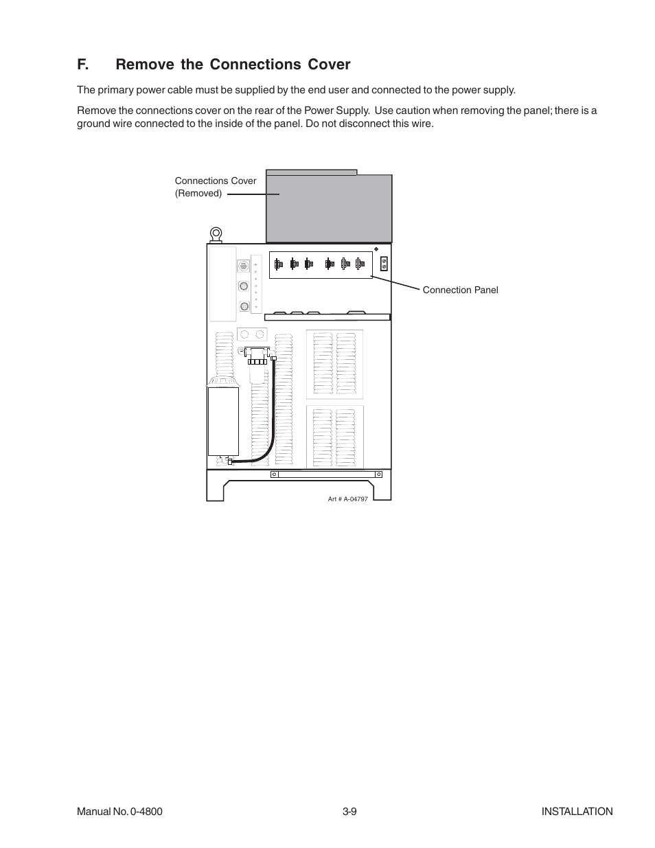 F. remove the connections cover | Tweco 150 Ultra-Cut User Manual | Page 31 / 148