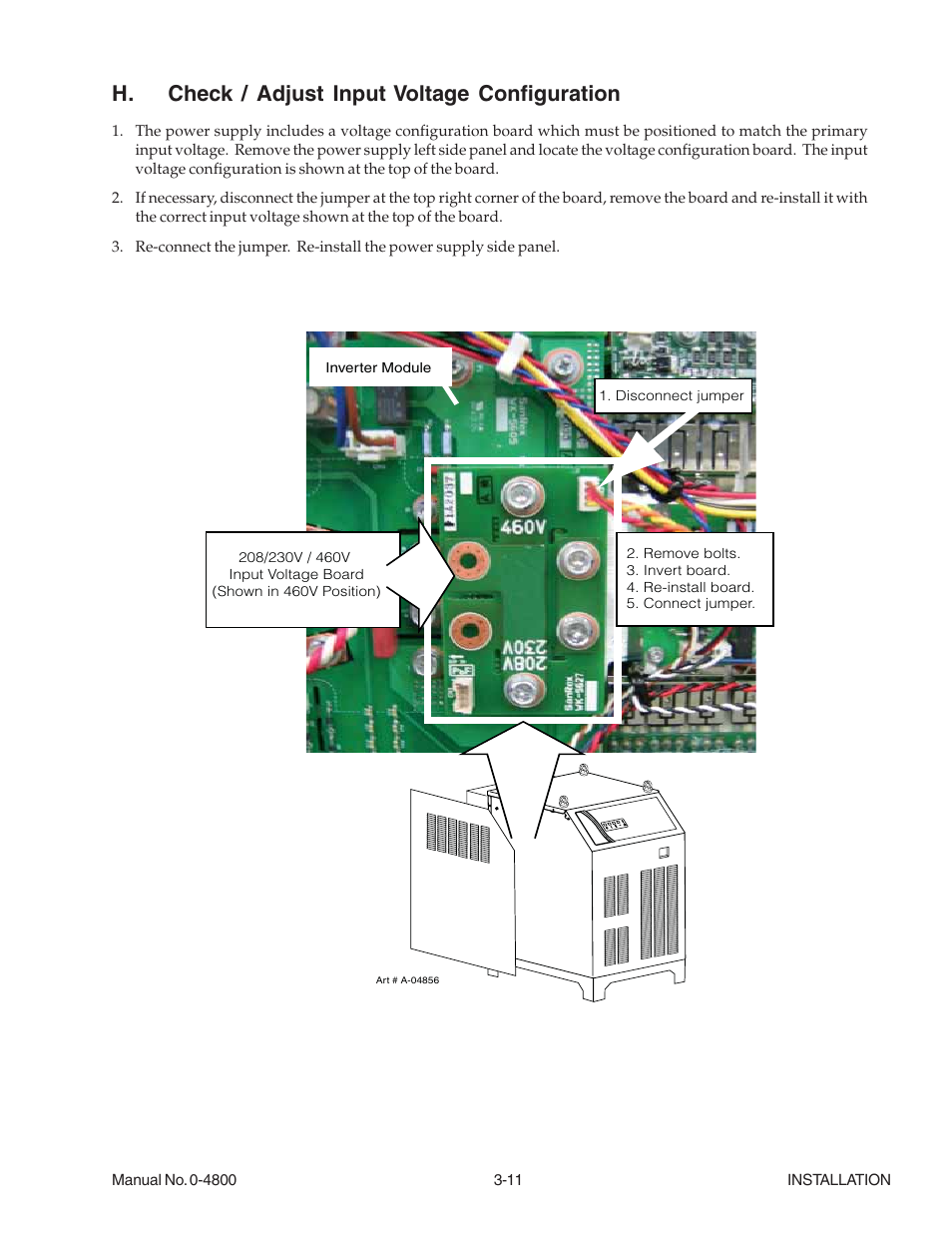 H. check / adjust input voltage configuration | Tweco 150 Ultra-Cut User Manual | Page 33 / 148