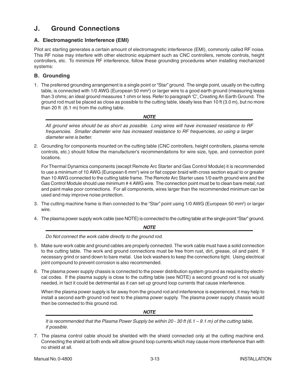 J. ground connections | Tweco 150 Ultra-Cut User Manual | Page 35 / 148