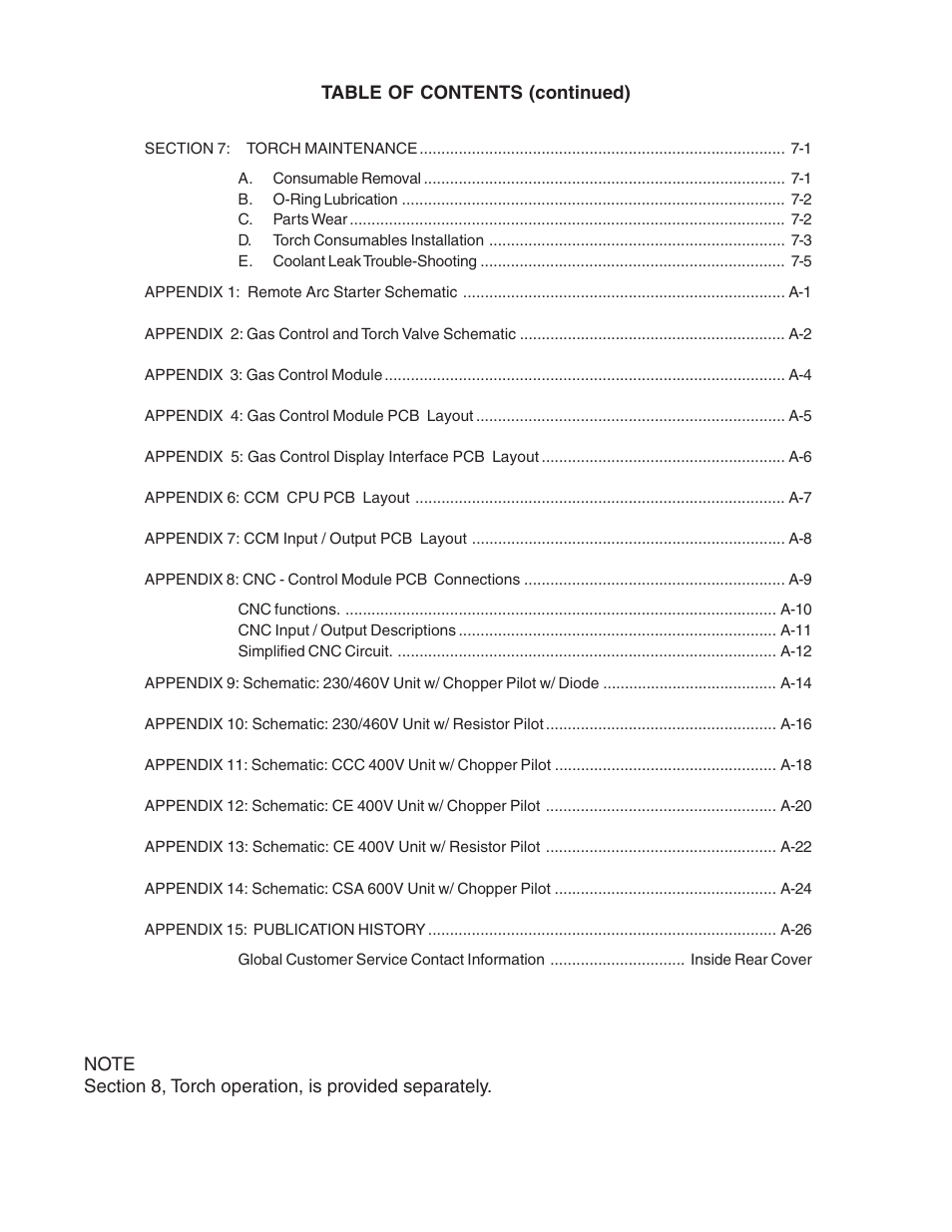Tweco 150 Ultra-Cut User Manual | Page 7 / 148