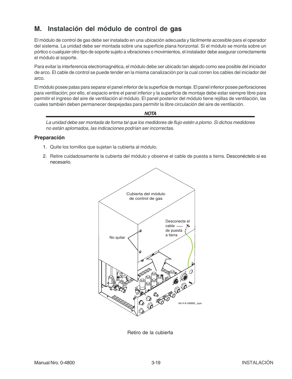 M. instalación del módulo de control de gas | Tweco 150 Ultra-Cut User Manual | Page 41 / 145