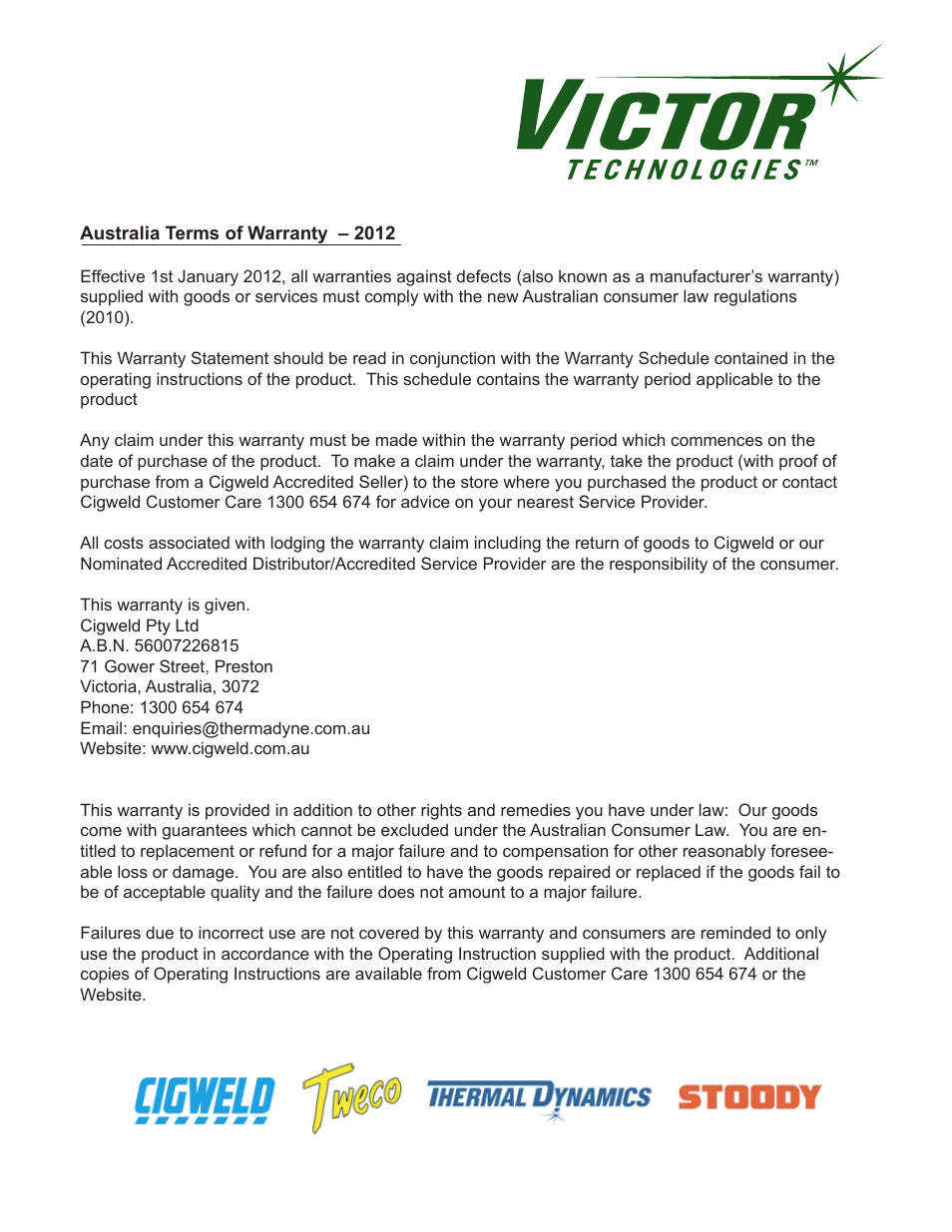 Tweco 200 Ultra-Cut User Manual | Page 16 / 152