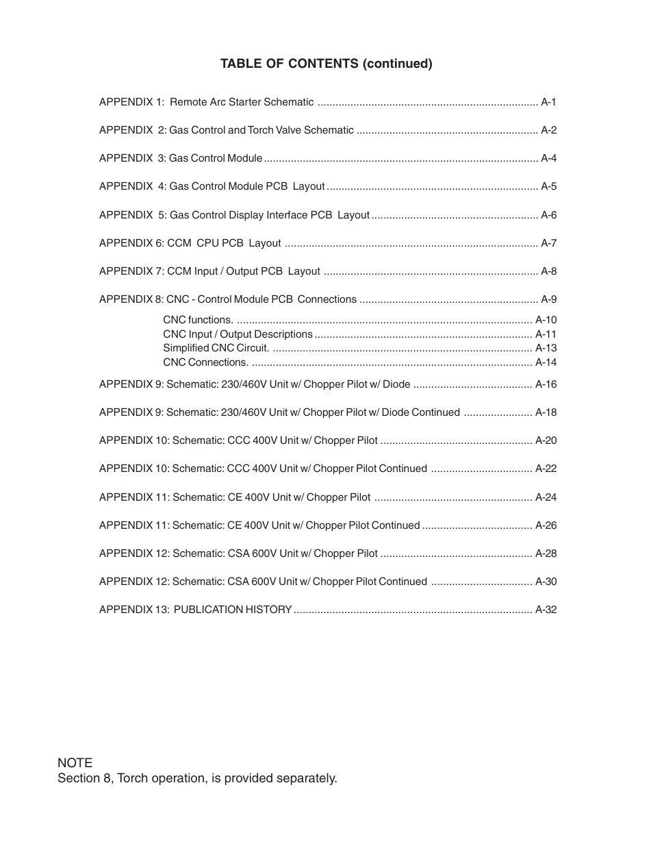 Tweco 200 Ultra-Cut User Manual | Page 7 / 152