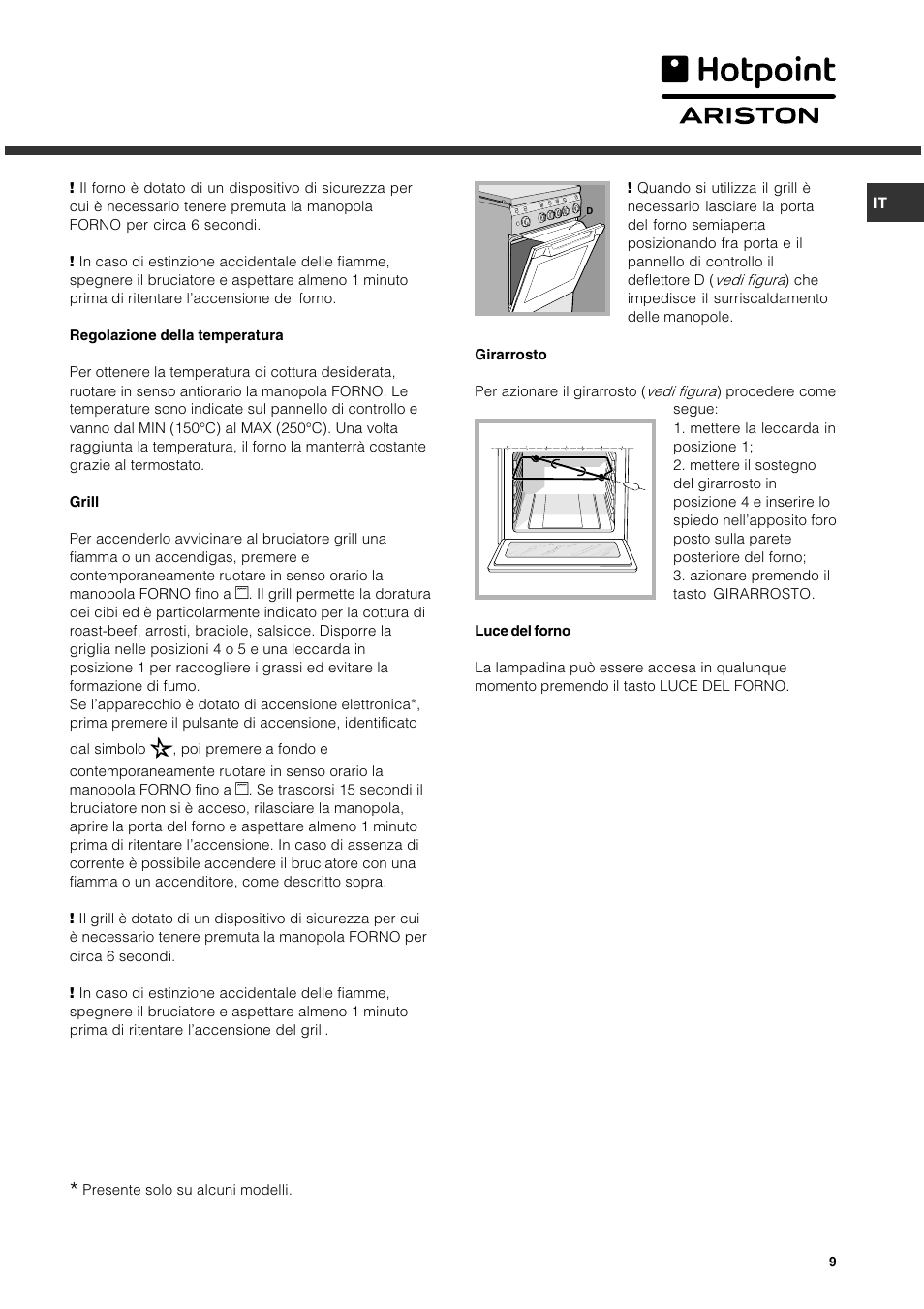 Hotpoint Ariston CG 64 SG3 R/HA User Manual | Page 9 / 68