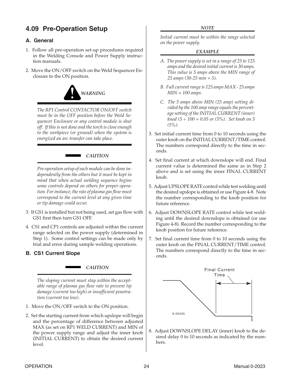 09 pre-operation setup | Tweco Weld Sequencer User Manual | Page 30 / 66