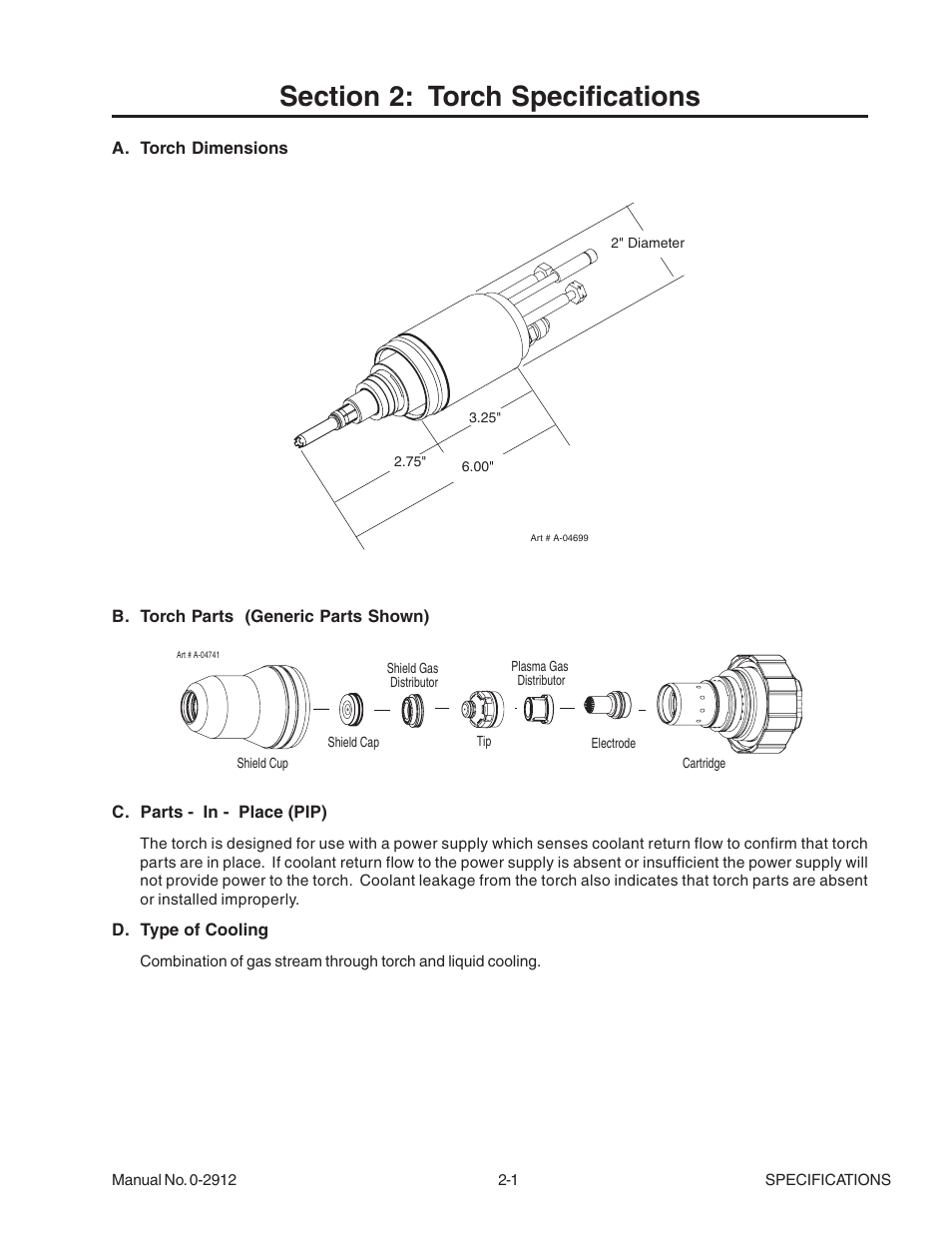 Section 2: torch specifications | Tweco XTTM-300 User Manual | Page 11 / 80