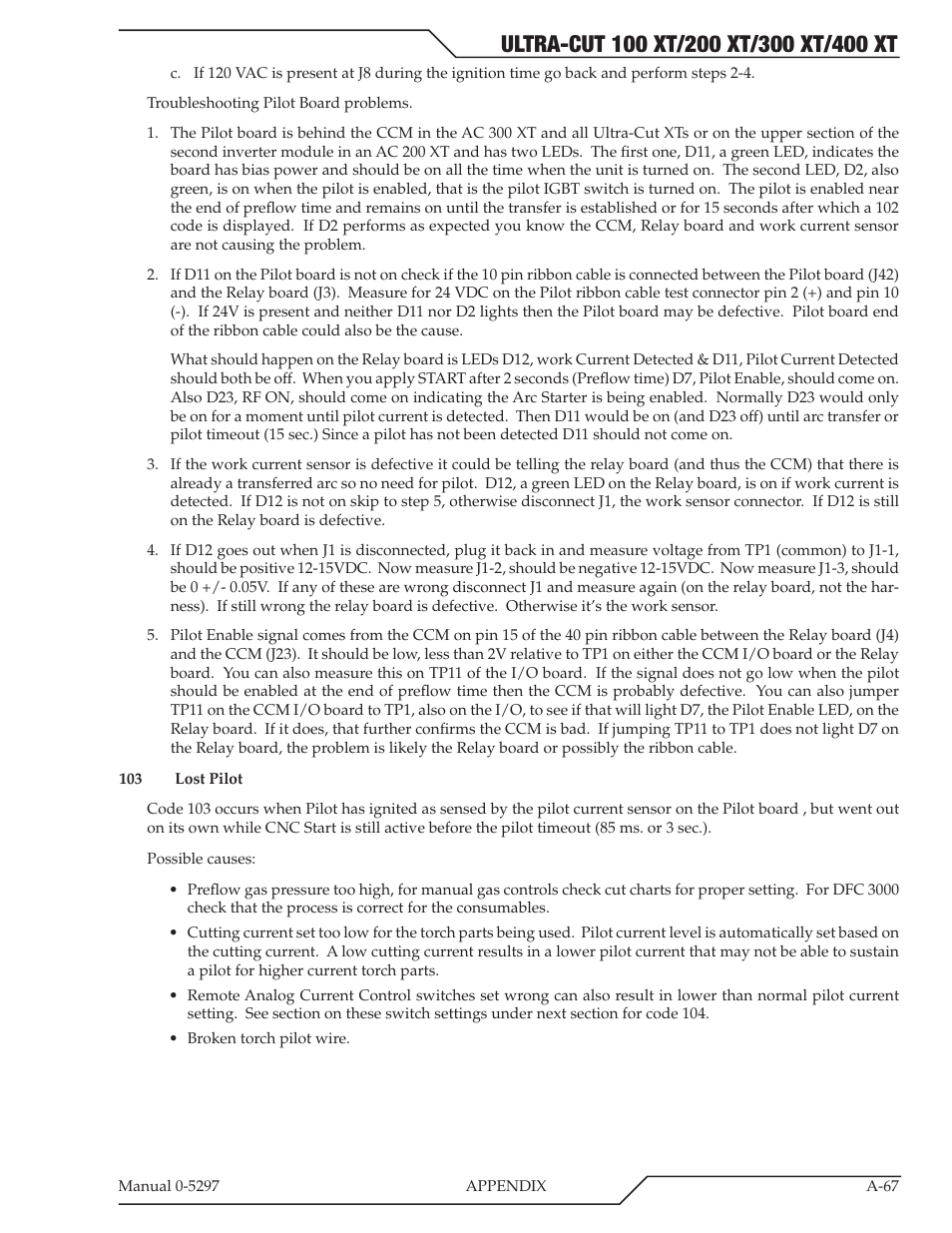 Tweco 400 Ultra-Cut XT Plasma Cutting System User Manual | Page 201 / 232