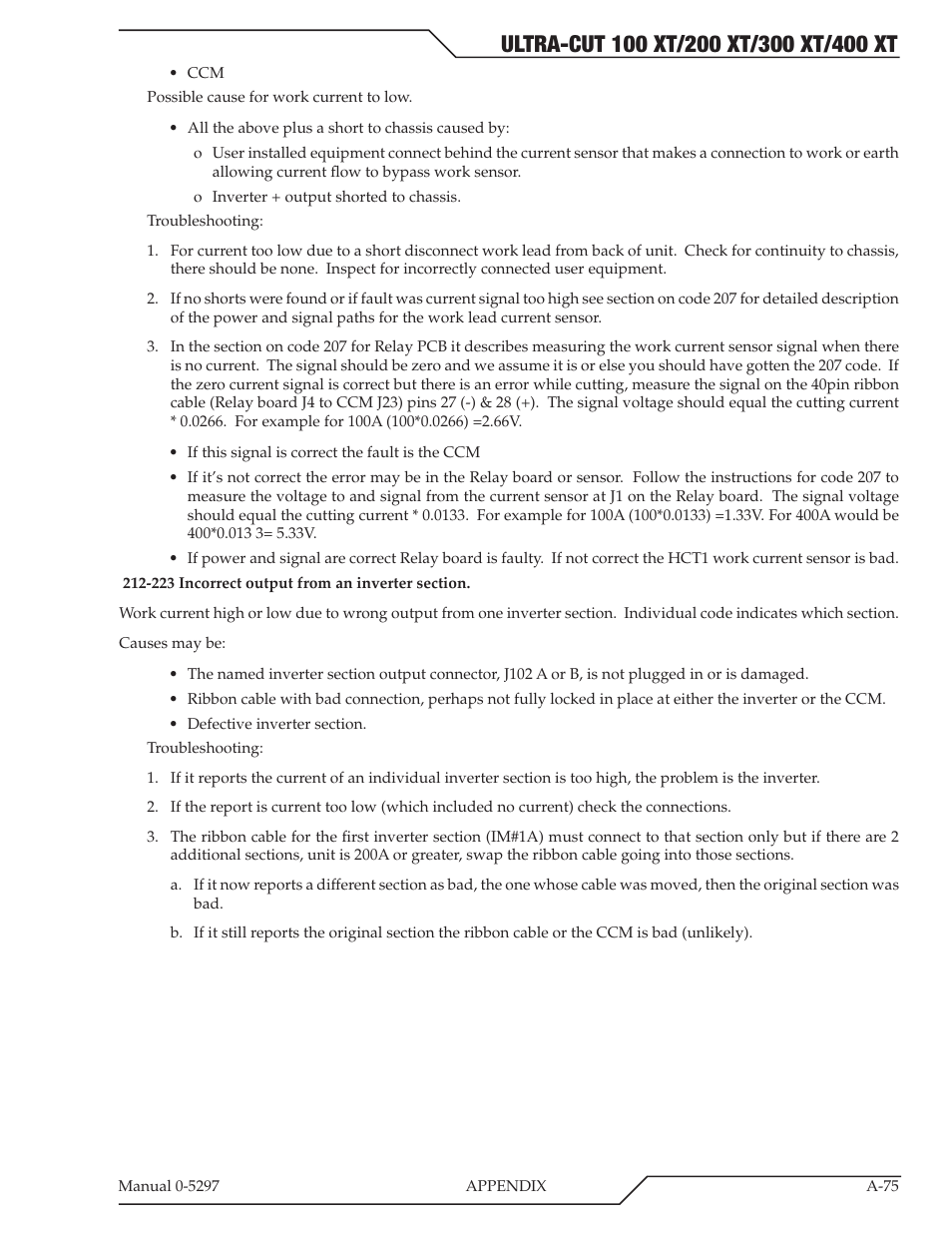 Tweco 400 Ultra-Cut XT Plasma Cutting System User Manual | Page 209 / 232