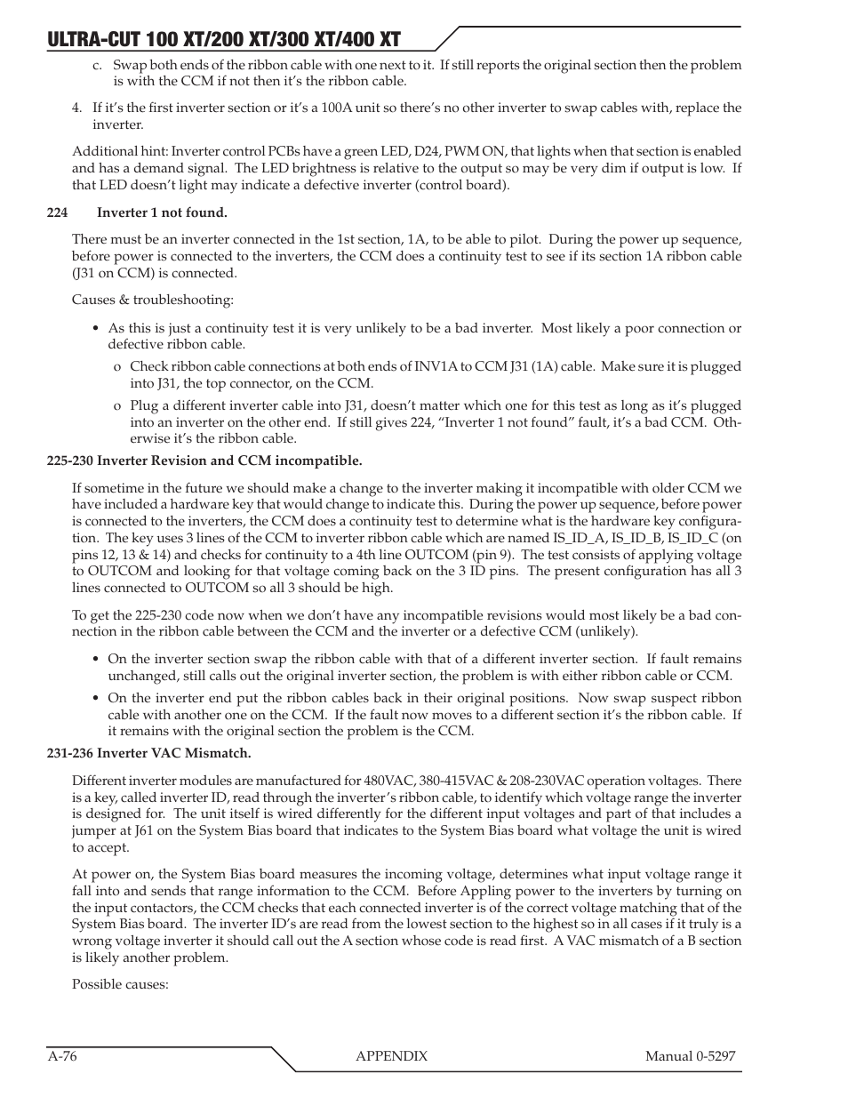 Tweco 400 Ultra-Cut XT Plasma Cutting System User Manual | Page 210 / 232