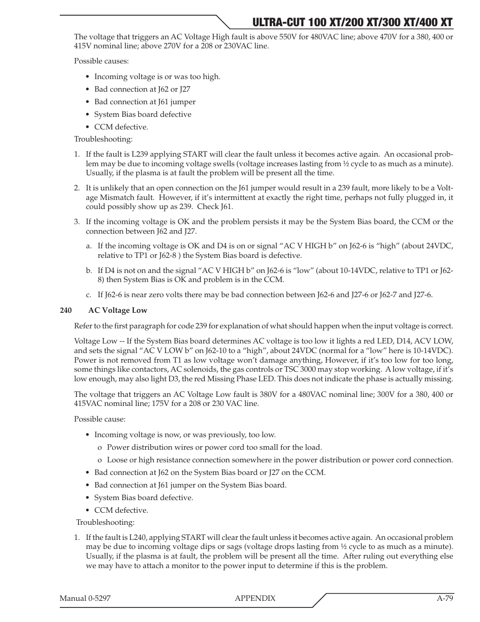 Tweco 400 Ultra-Cut XT Plasma Cutting System User Manual | Page 213 / 232