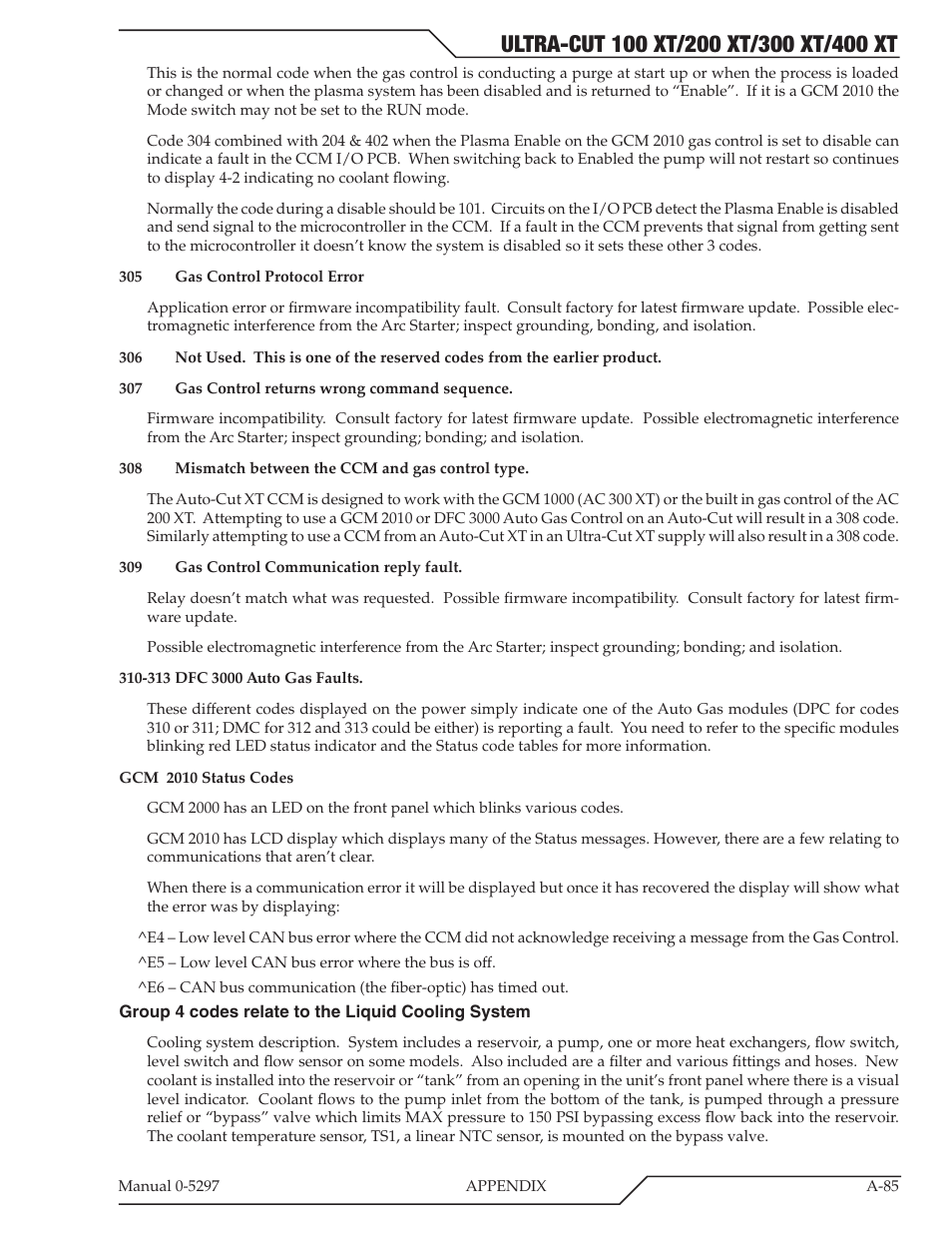 Tweco 400 Ultra-Cut XT Plasma Cutting System User Manual | Page 219 / 232