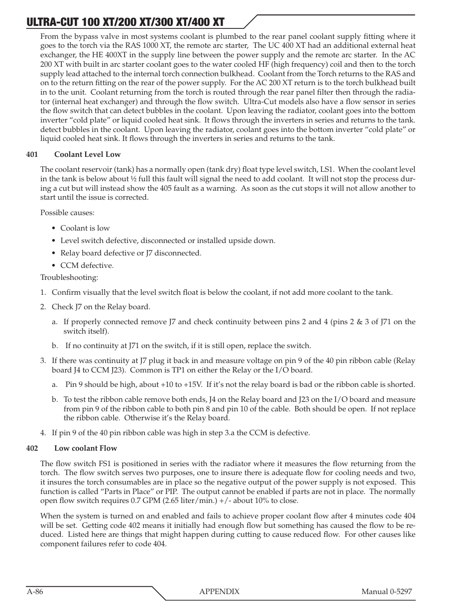 Tweco 400 Ultra-Cut XT Plasma Cutting System User Manual | Page 220 / 232