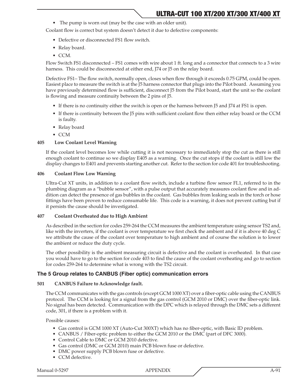 Tweco 400 Ultra-Cut XT Plasma Cutting System User Manual | Page 225 / 232