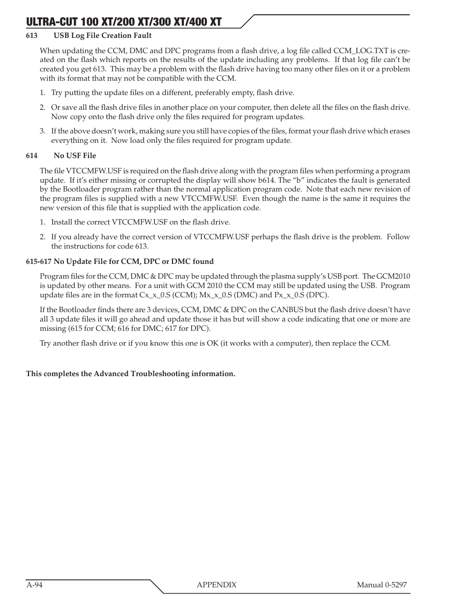 Tweco 400 Ultra-Cut XT Plasma Cutting System User Manual | Page 228 / 232