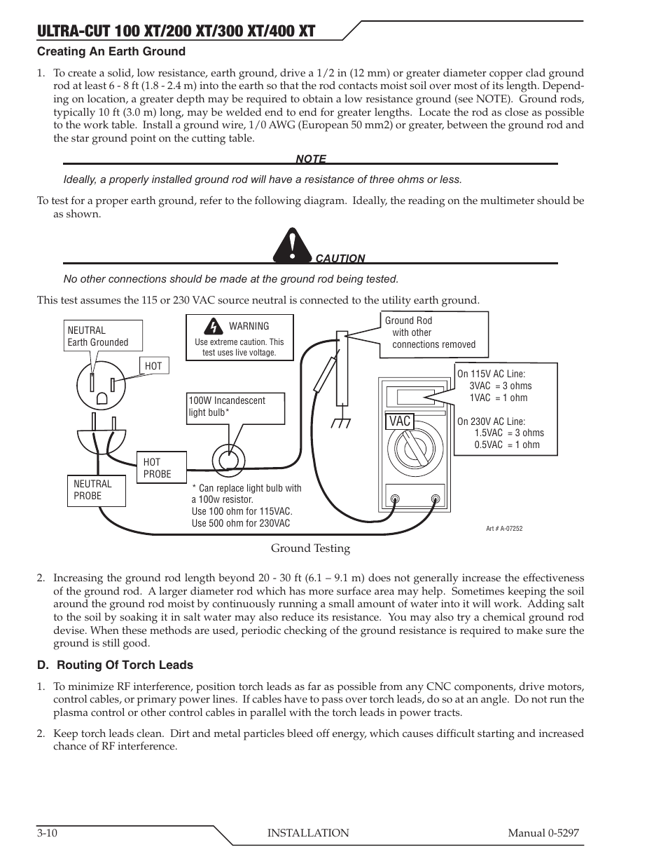 Tweco 400 Ultra-Cut XT Plasma Cutting System User Manual | Page 38 / 232