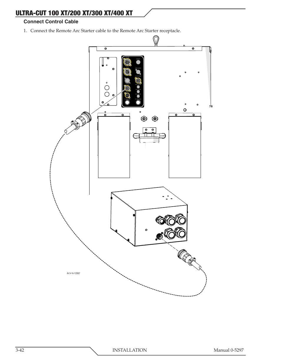 Connect control cable | Tweco 400 Ultra-Cut XT Plasma Cutting System User Manual | Page 70 / 232