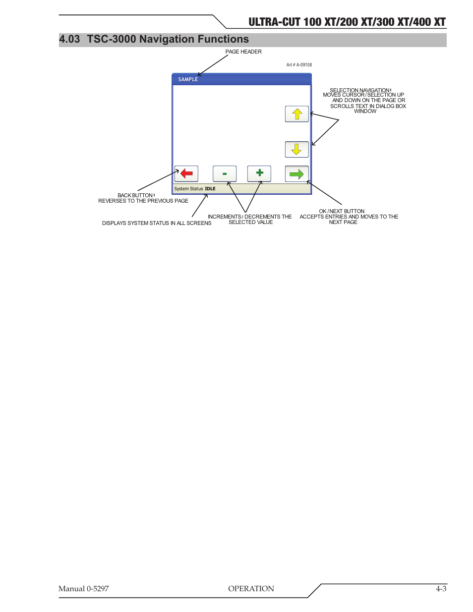 03 tsc-3000 navigation functions | Tweco 400 Ultra-Cut XT Plasma Cutting System User Manual | Page 81 / 232