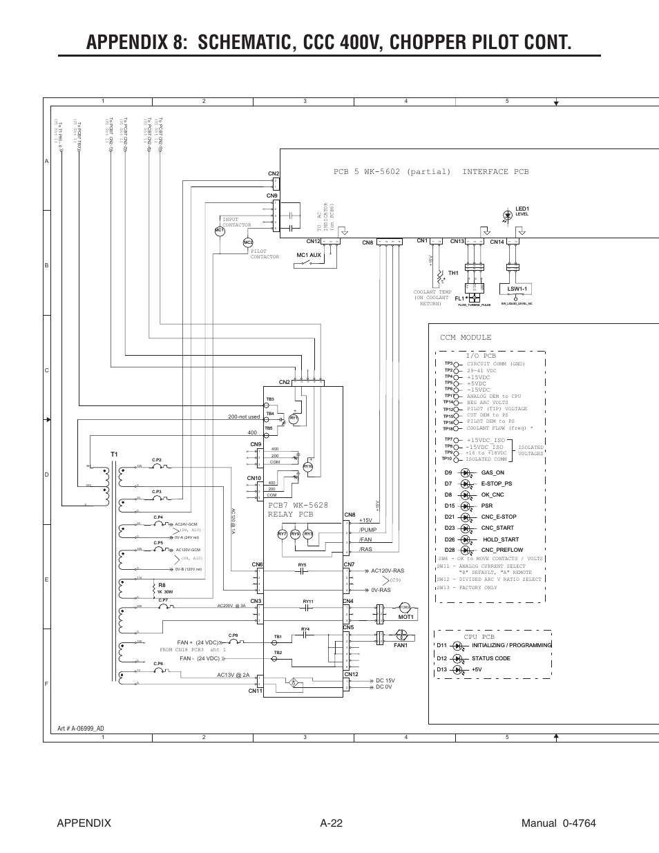 Thermal dynamics, Ccm module, I/o pcb cpu pcb | Key plug +15vdc_iso, 15vdc_iso | Tweco 100 Auto-Cut User Manual | Page 130 / 148