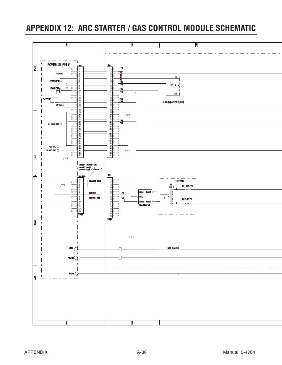 Basi c gas cont rol & arc starter torch, Power su pply | Tweco 100 Auto-Cut User Manual | Page 144 / 148