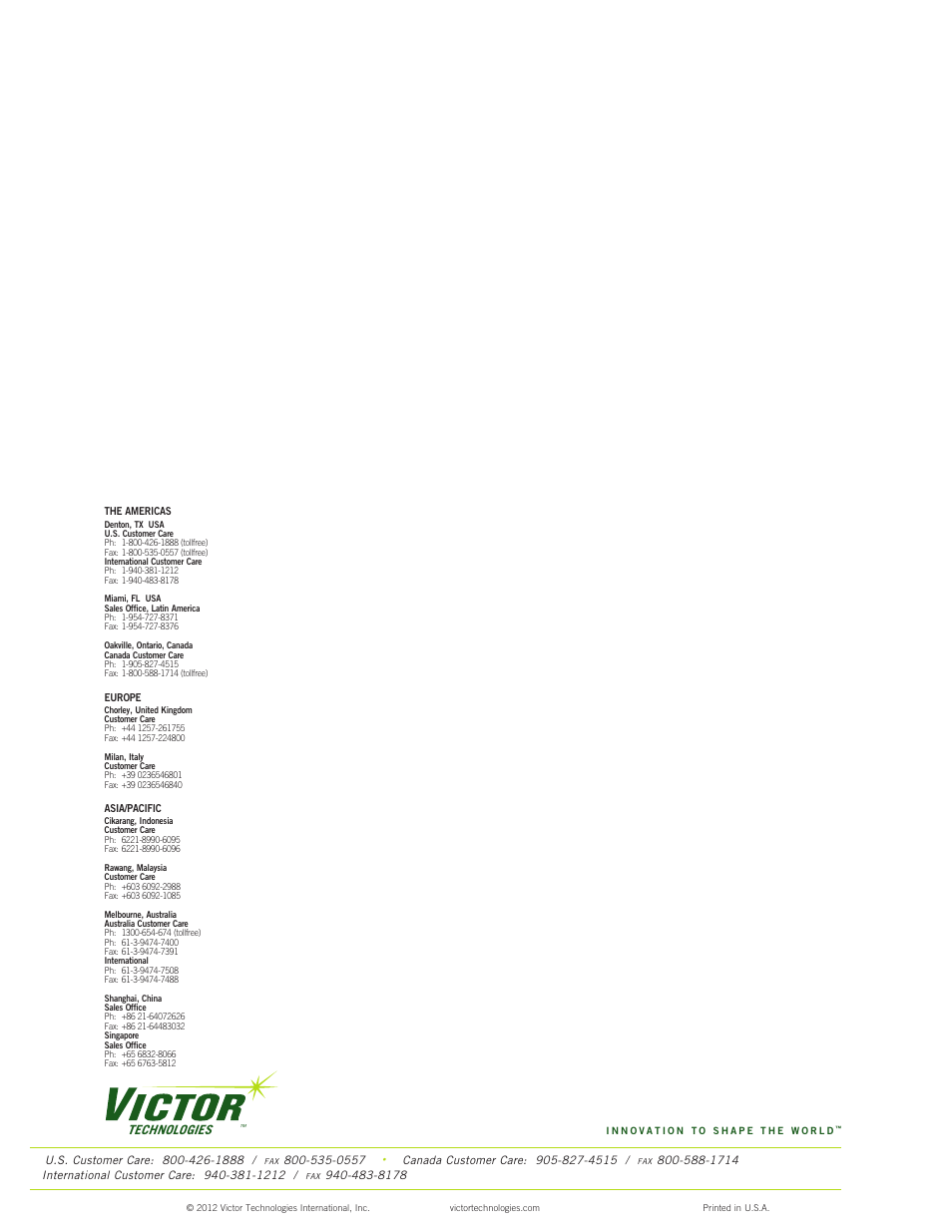 Technologies | Tweco 100 Auto-Cut User Manual | Page 148 / 148