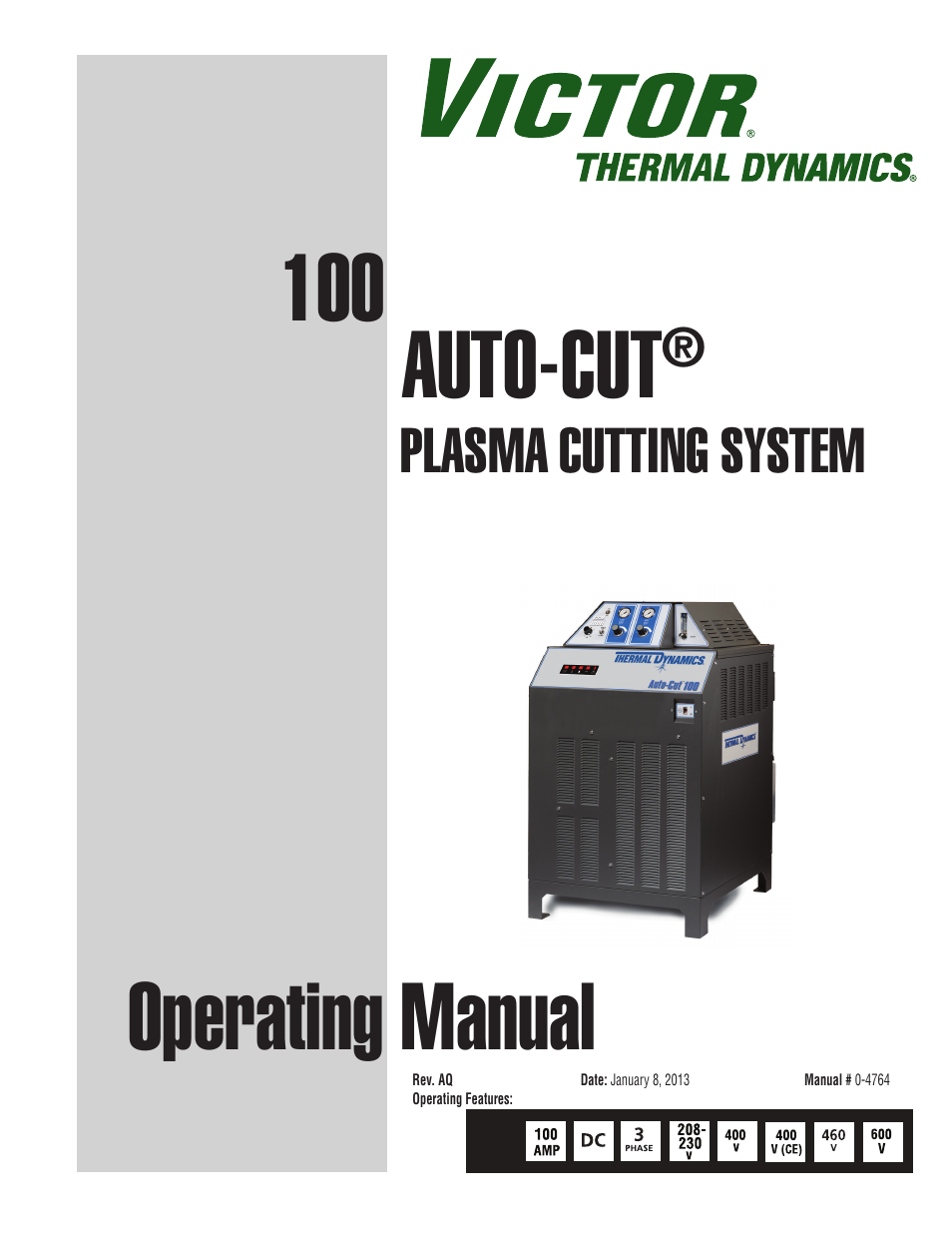 100 auto-cut, Operating manual, Plasma cutting system | Tweco 100 Auto-Cut User Manual | Page 7 / 148