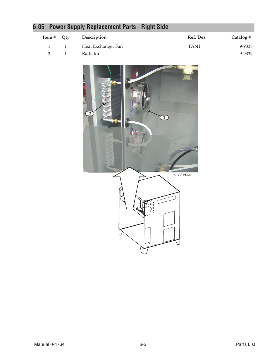 05 power supply replacement parts - right side, Power supply replacement parts - right side -5 | Tweco 100 Auto-Cut User Manual | Page 85 / 148