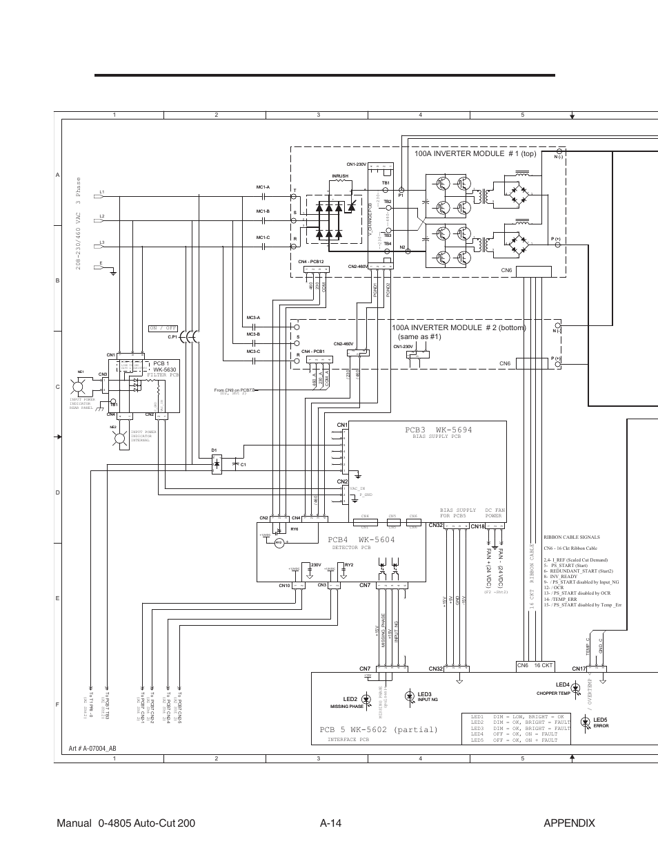 100a inverter module # 1 (top) | Tweco 200 Auto-Cut User Manual | Page 110 / 136