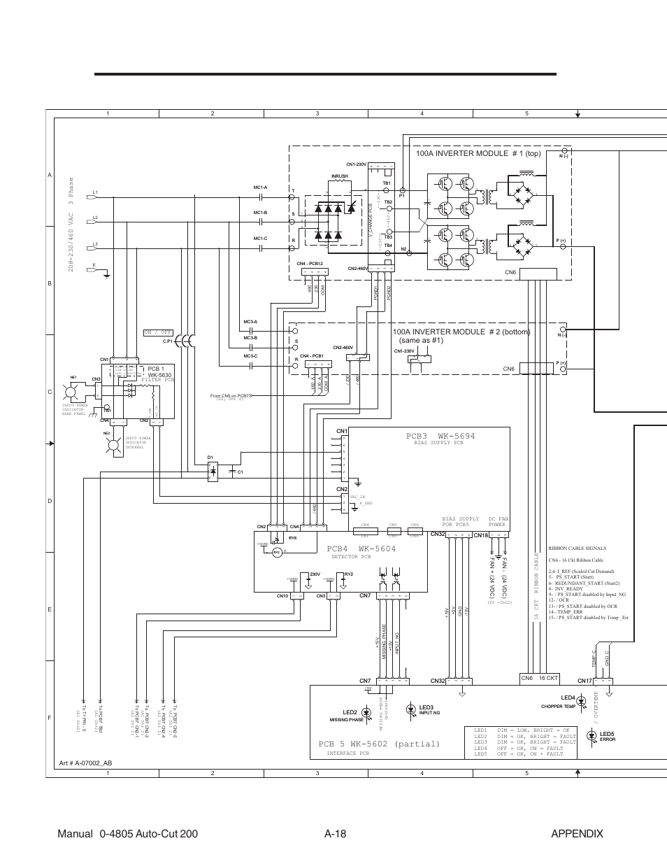 100a inverter module # 1 (top) | Tweco 200 Auto-Cut User Manual | Page 114 / 136