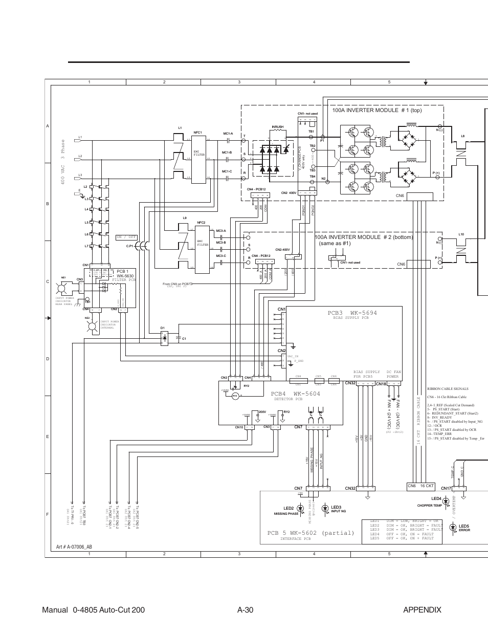 100a inverter module # 1 (top) | Tweco 200 Auto-Cut User Manual | Page 126 / 136