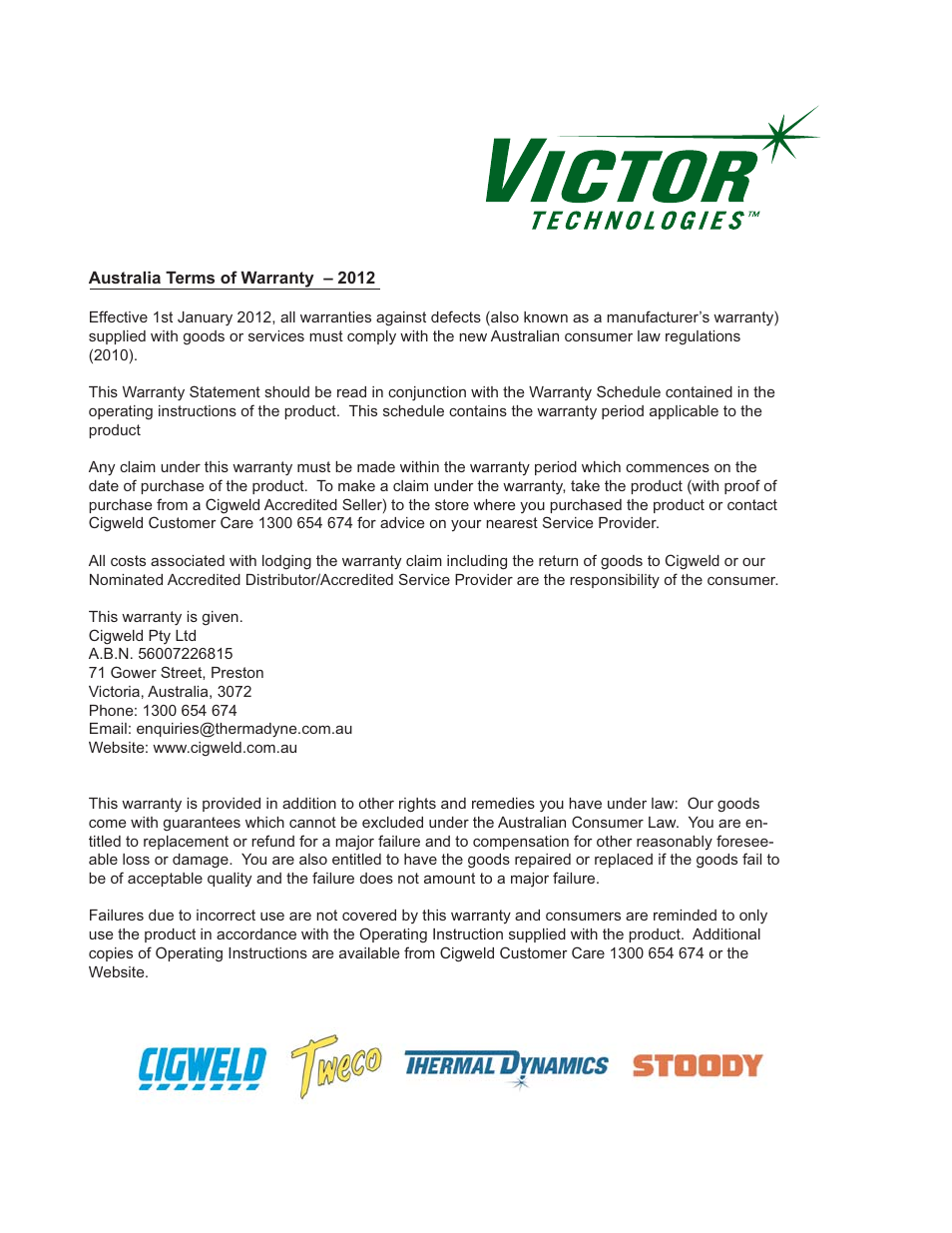 Tweco 200 Auto-Cut User Manual | Page 16 / 136