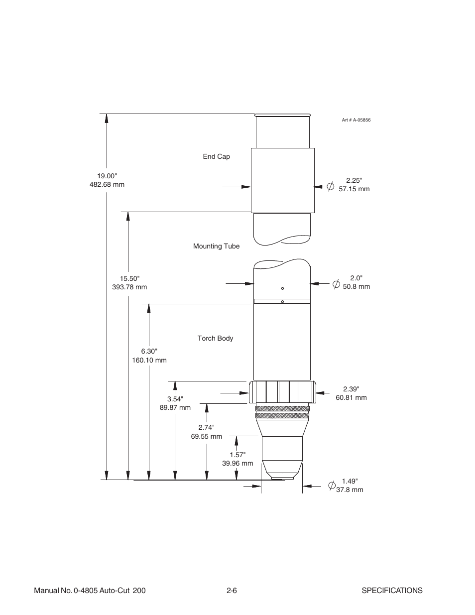 11 xttm-301 torch specifications, 11 xttm-301 torch specifications -6, 11 xt | 301 torch specifications | Tweco 200 Auto-Cut User Manual | Page 22 / 136