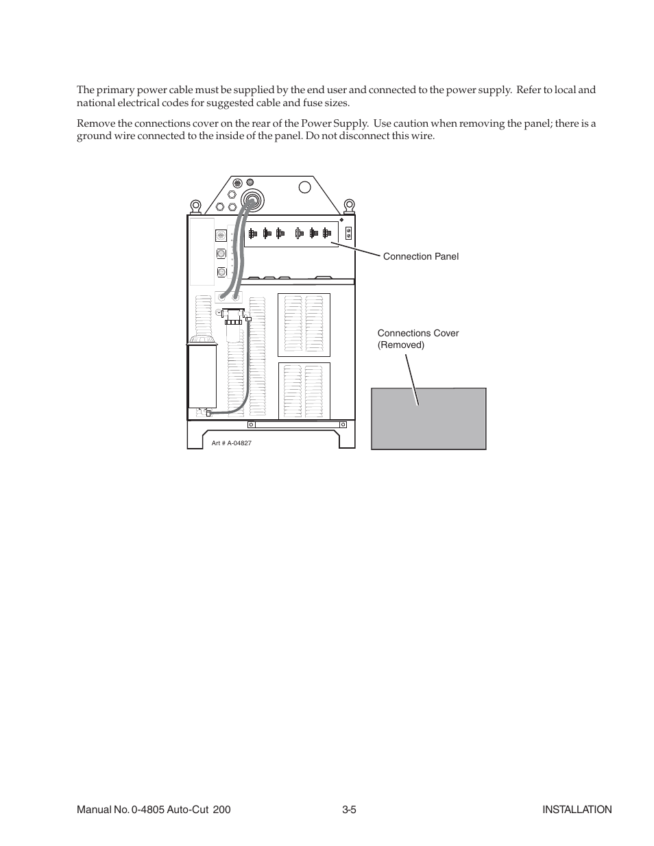 05 primary power connections, 05 primary power connections -5 | Tweco 200 Auto-Cut User Manual | Page 29 / 136