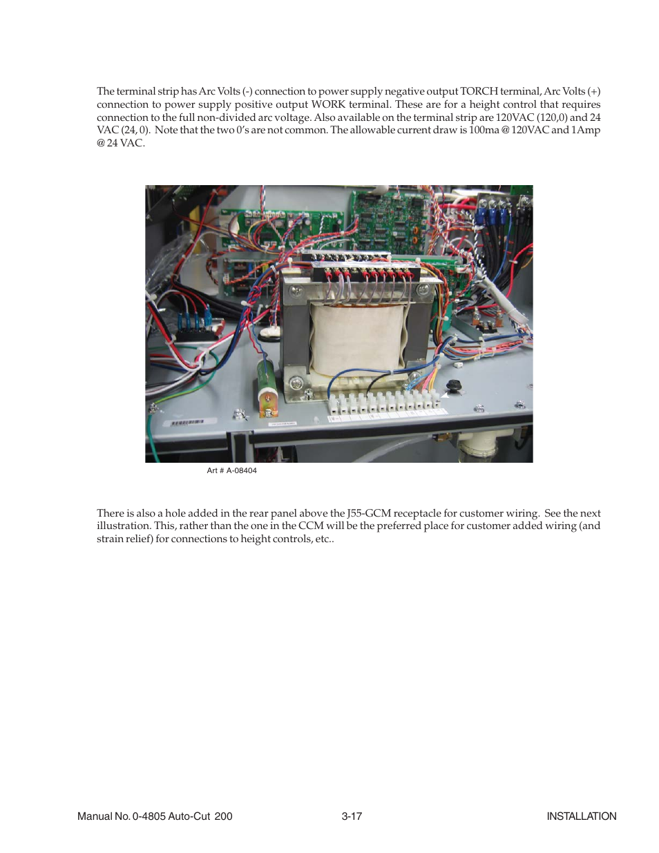 11 height control connections, 11 height control connections -17 | Tweco 200 Auto-Cut User Manual | Page 41 / 136