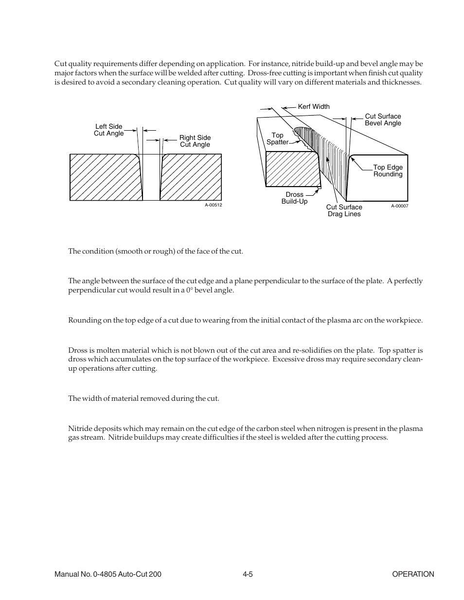 04 cut quality, 04 cut quality -5 | Tweco 200 Auto-Cut User Manual | Page 57 / 136