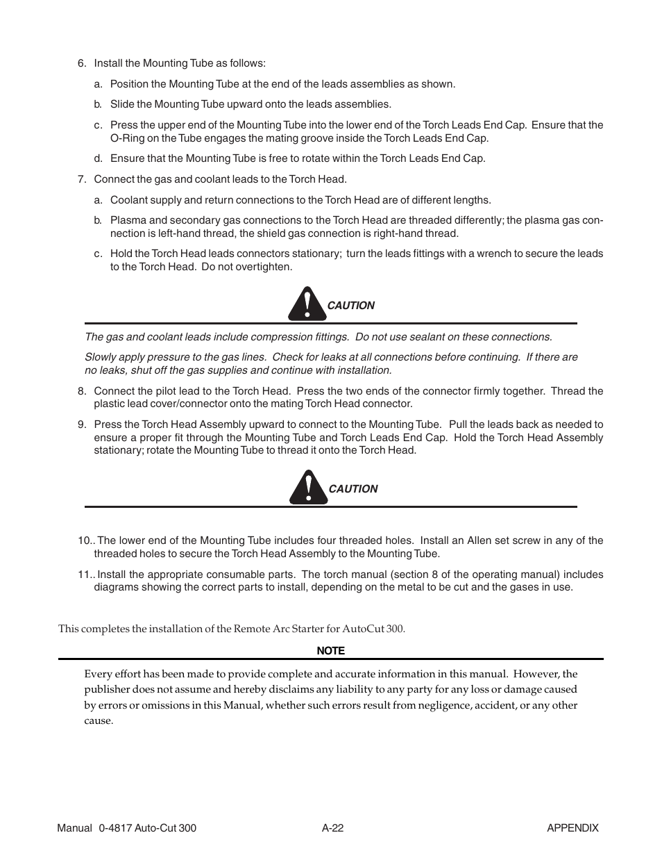 Tweco 300 Auto-Cut User Manual | Page 142 / 164