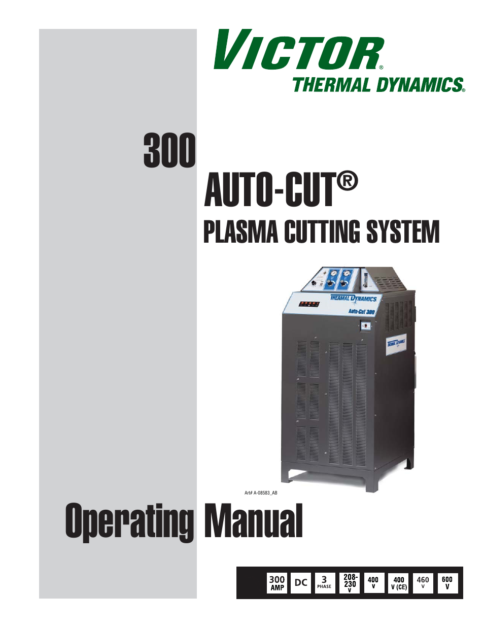 300 auto-cut, Operating manual, Plasma cutting system | Tweco 300 Auto-Cut User Manual | Page 7 / 164