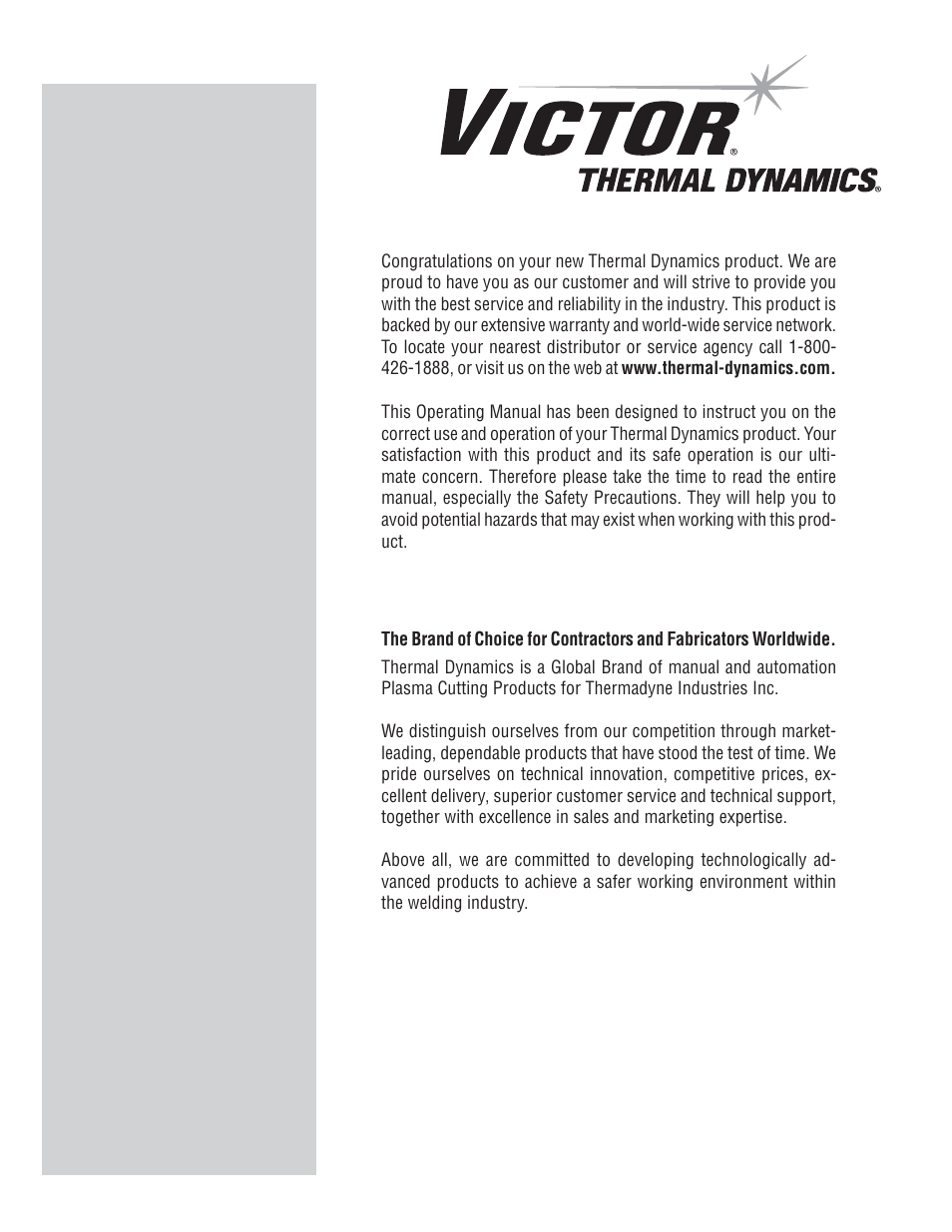 We appreciate your business, You are in good company | Tweco 300 Auto-Cut User Manual | Page 8 / 164