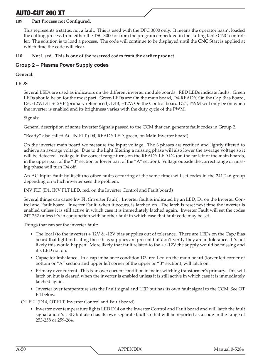 Auto-cut 200 xt | Tweco 200 XT Auto-Cut 400V User Manual | Page 132 / 160