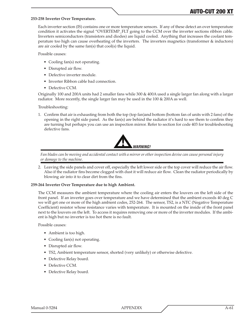 Auto-cut 200 xt | Tweco 200 XT Auto-Cut 400V User Manual | Page 143 / 160